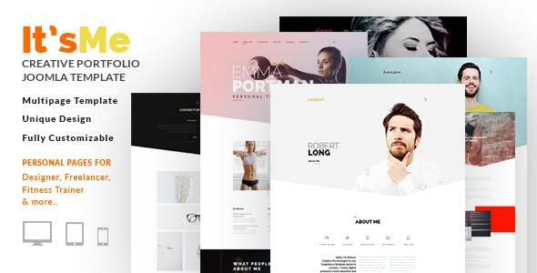 It's Me - Creative Personal Portfolio or Agency Responsive Joomla Template with 3 Styles
           TFx