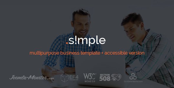 JM Simple - multipurpose business Joomla template + accessible version
           TFx