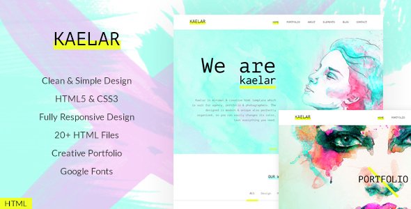 Kaelar - Minimal Portfolio / Agency HTML5 Template
           TFx