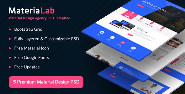MateriaLab - Material Design Agency PSD Template
           TFx