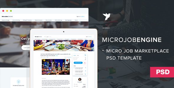 MicrojobEngine - Micro Job Marketplace PSD Template
           TFx