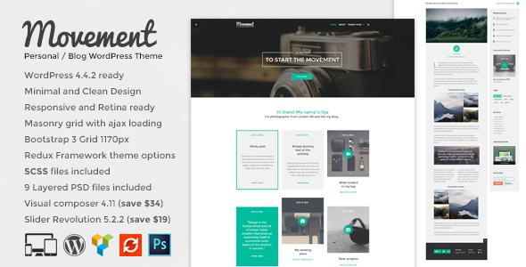Movement - Personal Blog WordPress Theme
           TFx