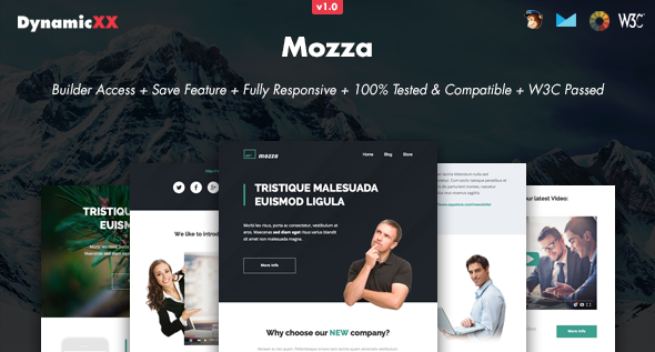 Mozza - Responsive Email + Online Template Builder
           TFx