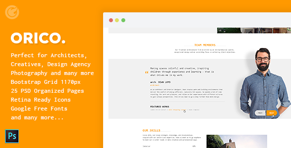 Orico - Creative & Architect Agency PSD Template
           TFx