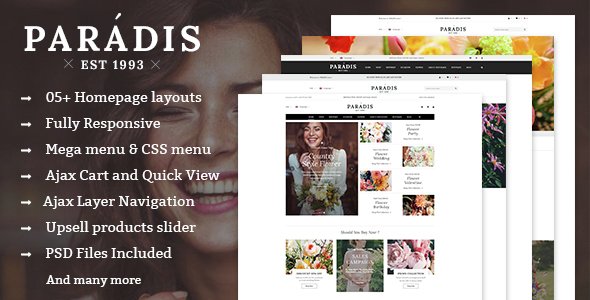 Paradise – Responsive Multipurpose Magento Theme
           TFx