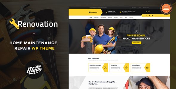 Renovation - Home Maintenance, Repair Service HTML Template
           TFx