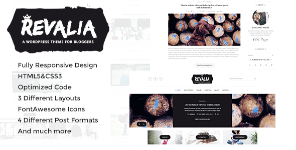 Revalia - Responsive HTML Template for Bloggers
           TFx