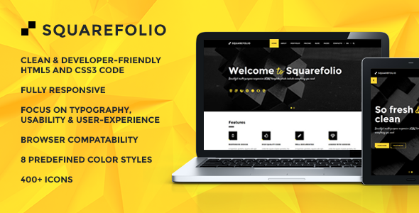 Squarefolio Multipurpose HTML Template
           TFx