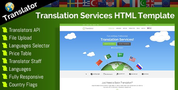 Translator - HTML Website Template For Language Translation Services
           TFx