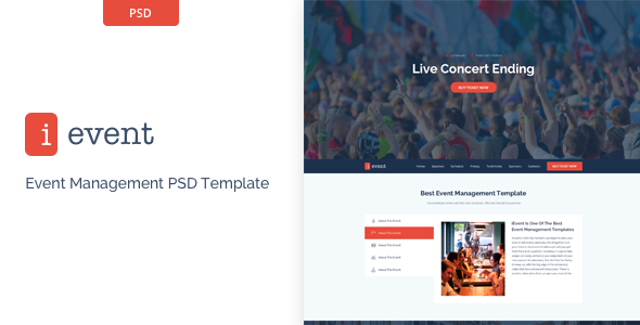 iEvent - Event Management PSD Template
           TFx