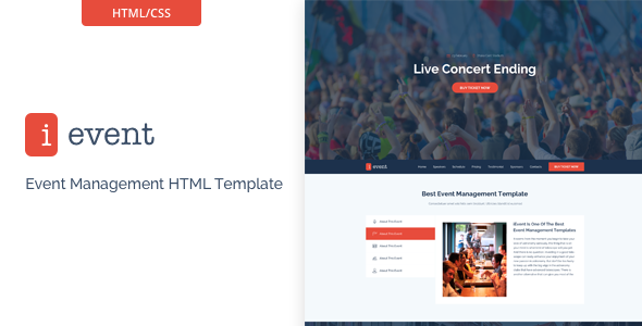 iEvent - Responsive Event Management HTML5 Template
           TFx