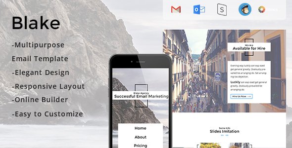 Blake - Responsive Email Template + Stampready Builder
           TFx
