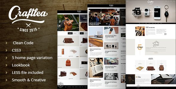 Craftlea - Responsive WordPress Store - Blog Theme
           TFx