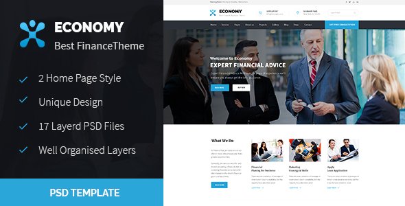 Economy - Finance & Business PSD Template
           TFx
