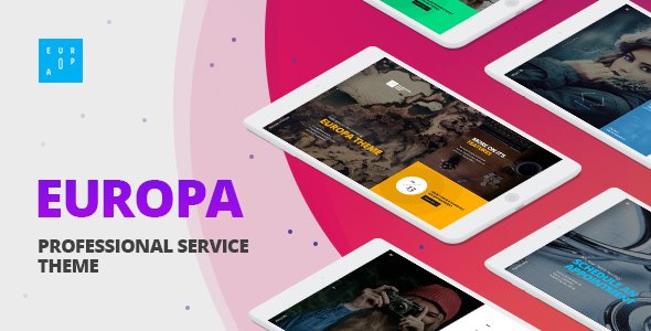 Europa - Colorful Single Page Services PSD
           TFx