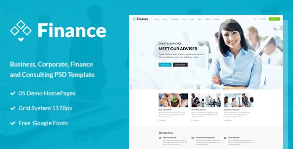Finance - Business and Finance Corporate PSD Template
           TFx