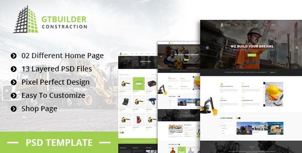 GTBUILDER | Building & Construction PSD Template
           TFx