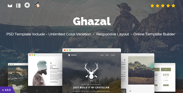 Ghazal - Responsive Email + Online Template Builder
           TFx