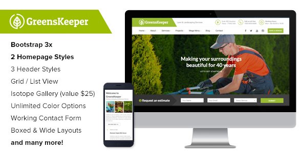 GreensKeeper - Gardening & Landscaping Responsive HTML5 Template
           TFx