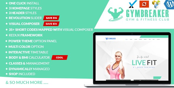 GymBreaker - Fitness & Gym WordPress Theme
           TFx