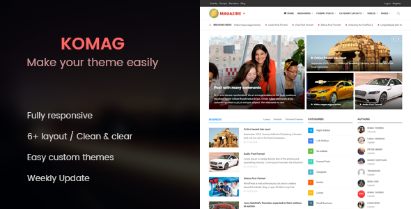 Komag - Powerful Magazine/News WordPress Theme
           TFx