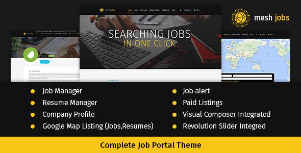 MeshJobs - A Complete Job Portal Wordpress Theme
           TFx