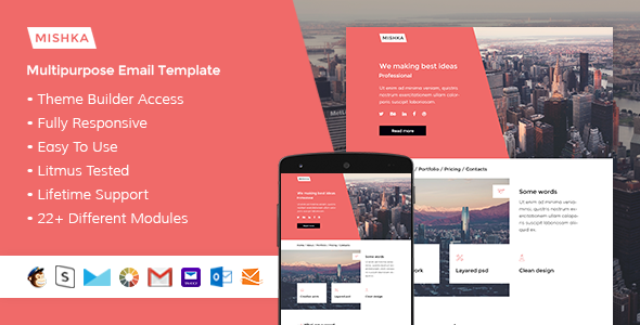 Mishka - Responsive Email + StampReady Builder
           TFx