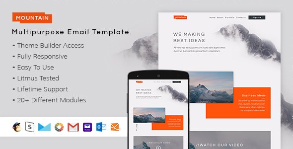 Mountain - Responsive Email + StampReady Builder
           TFx