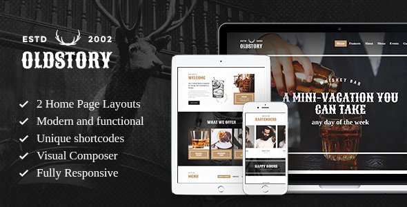 OldStory - Whisky Bar | Pub | Restaurant WP Theme
           TFx