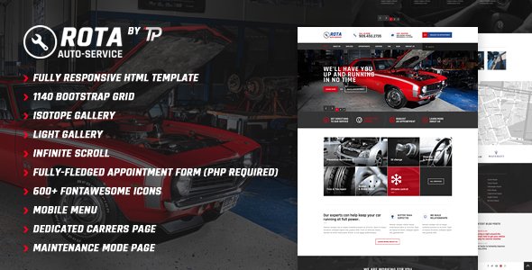 Rota Auto Service - Mechanic Workshop HTML5 Template
           TFx