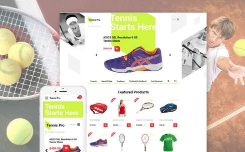 Tennis Pro OpenCart Template TMT