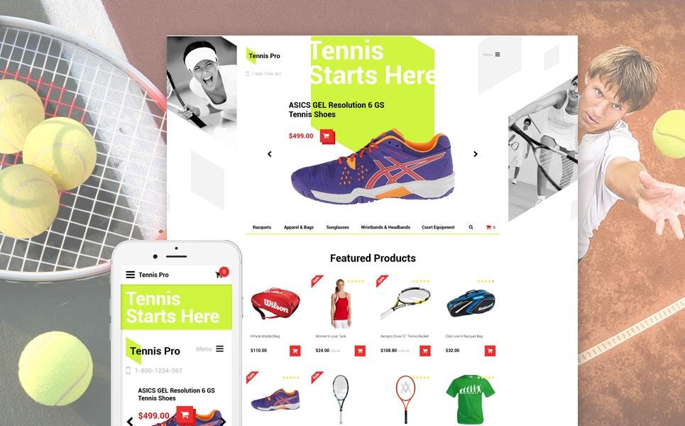 Tennis Pro OpenCart Template TMT