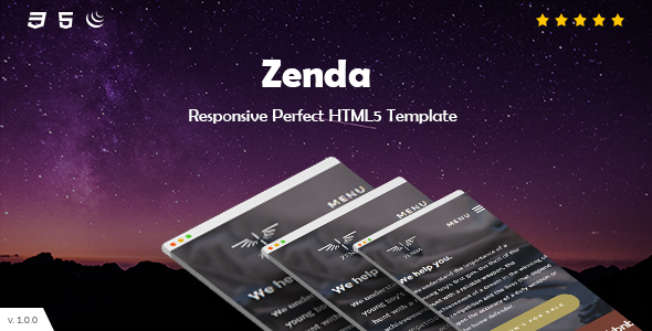 Zenda Responsive Onepage HTML Template
           TFx