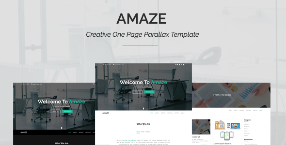 Amaze - Creative One Page Parallax Template
           TFx