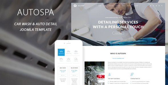Auto Spa - Car Wash Auto Detail Joomla Template
           TFx