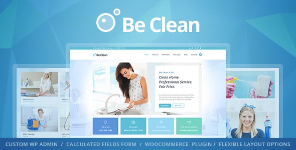 Be Clean - Cleaning Company, Maid Service & Laundry WordPress Theme
           TFx