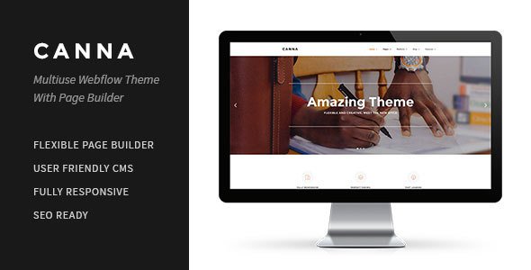 Canna | Multiuse Webflow Template With Page Builder
           TFx