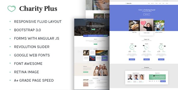 CharityPlus - Nonprofit/NGO/Fundraising HTML5 Template
           TFx