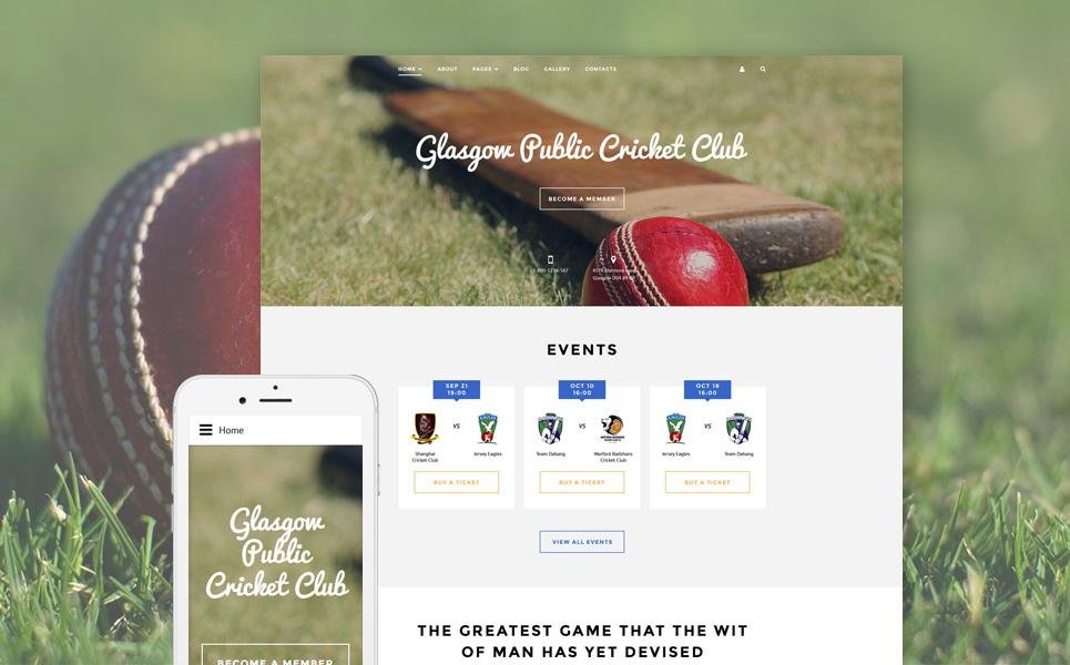 Cricket Club Joomla Template TMT