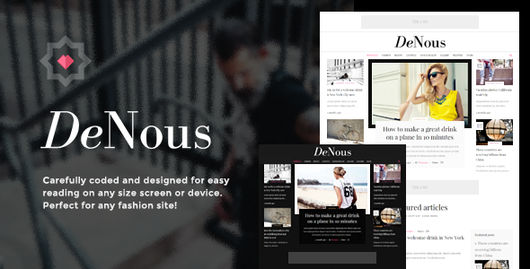 DeNous - Responsive Fashion High-Performance Wordpress Theme
           TFx