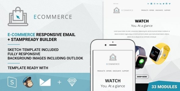 E-Commerce Responsive Email + StampReady Builder
           TFx