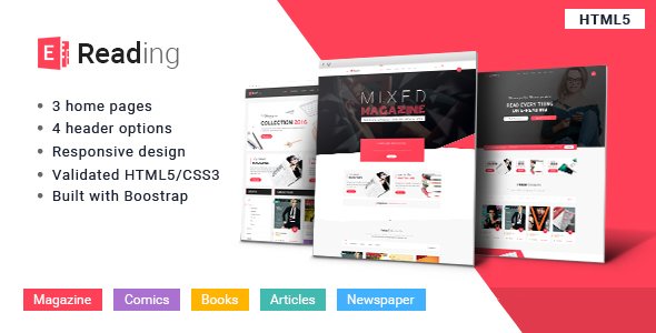 E-Reading Book Store HTML5 Theme 
           TFx