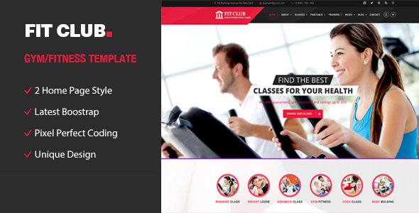 FitClub | Sports, Health, Gym & Fitness HTML Template
           TFx