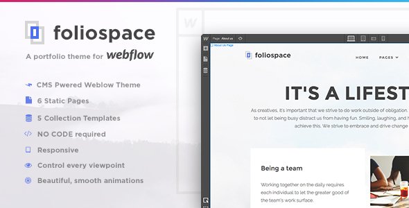 Foliospace - Responsive Webflow Portfolio Template
           TFx