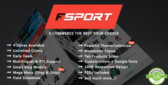 Fsport - Responsive Prestashop Theme
           TFx