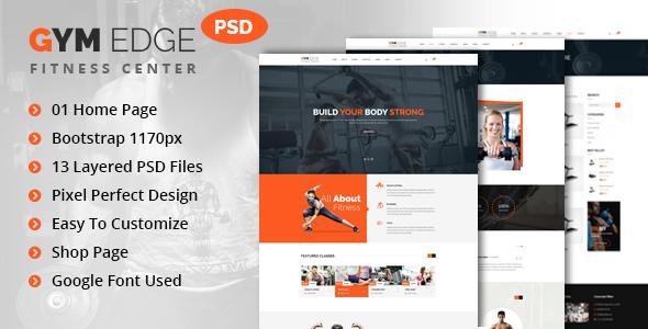 GYM Edge - Gym & Fitness PSD Template
           TFx