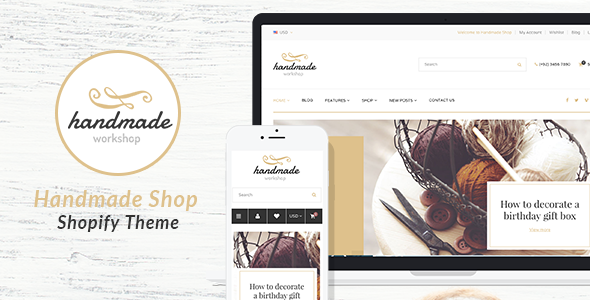 Handmade Responsive Shopify Theme - Craft, Jewelry, ArtWork, Vintage and Creative Goods
           TFx