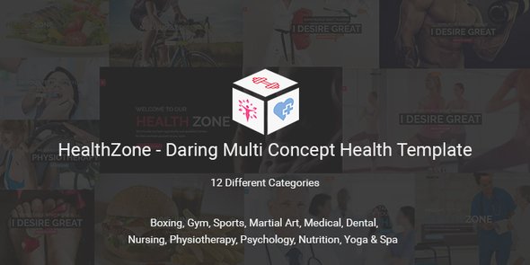 HealthZone - Daring Multi Concept Template for Medical, Nursing, Yoga, Sports, Gym & Fitness
           TFx