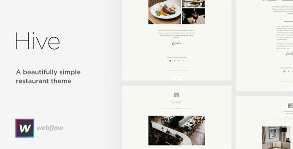 Hive - Restaurant & Cafe Webflow Template
           TFx