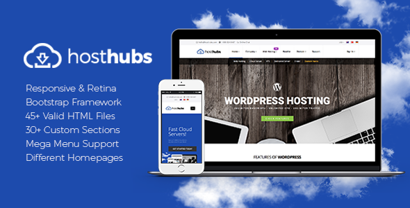 HostHubs | Responsive Web Hosting, Domain, Technology Site Template
           TFx